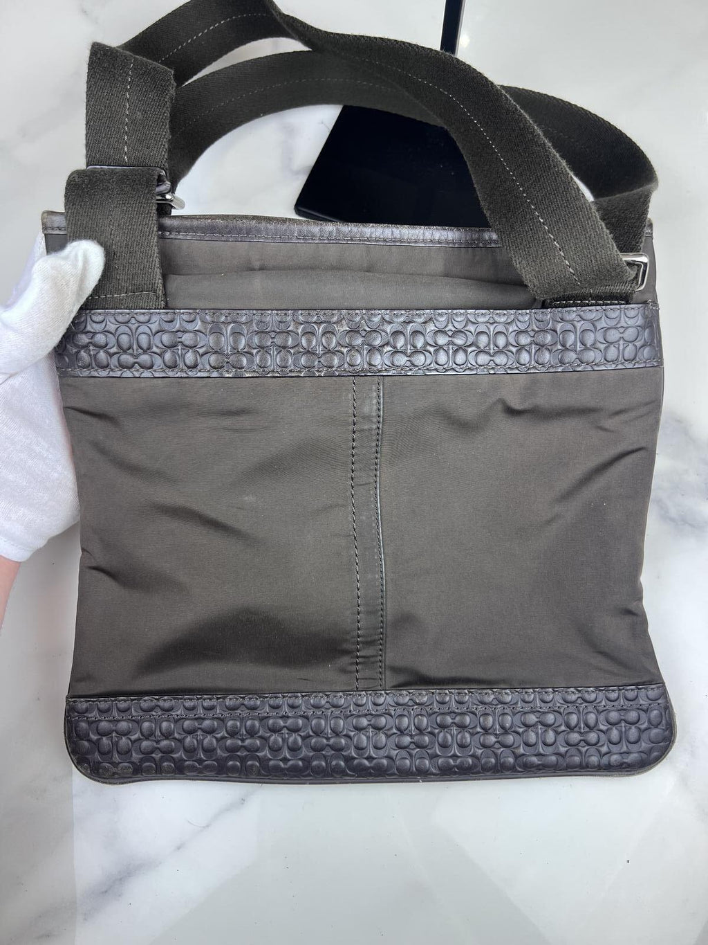 Coach Grey Nylon Corssbody Bag
